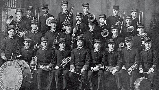 1911 - ˿Ƶ’s marching band was established when 21 men performed at the season's first football game against the University of Chicago.
