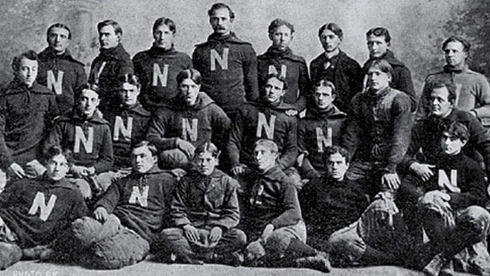 1896 - Representatives from seven Universities, including ˿Ƶ, meet to create a permanent faculty organization to supervise sports among the group. Today, this group is known as the Big Ten Conference.